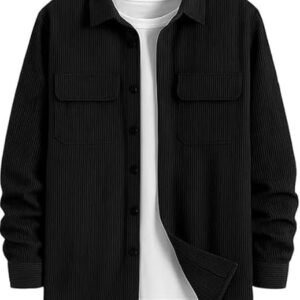DEELMO Men’s Full Sleeve Corduroy Shirt